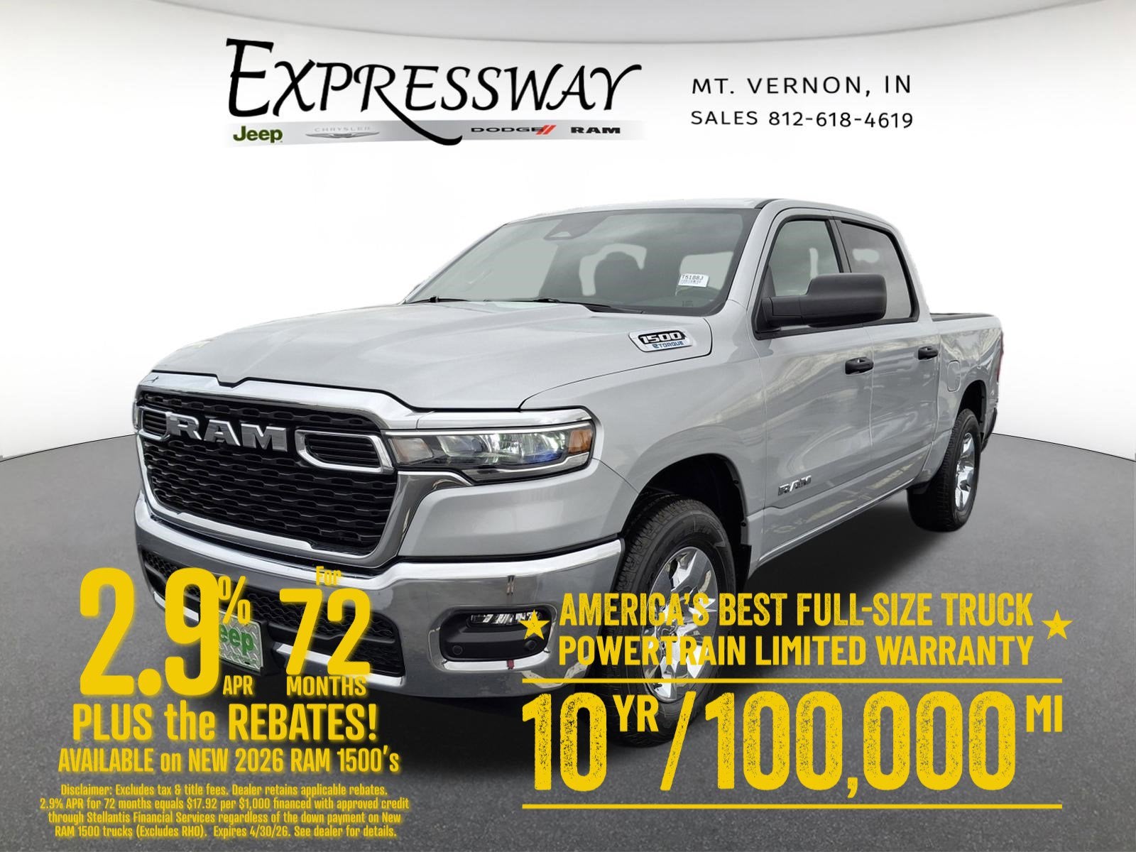 2026 RAM 1500 Big Horn 4x4 Crew Cab 5'7 Box