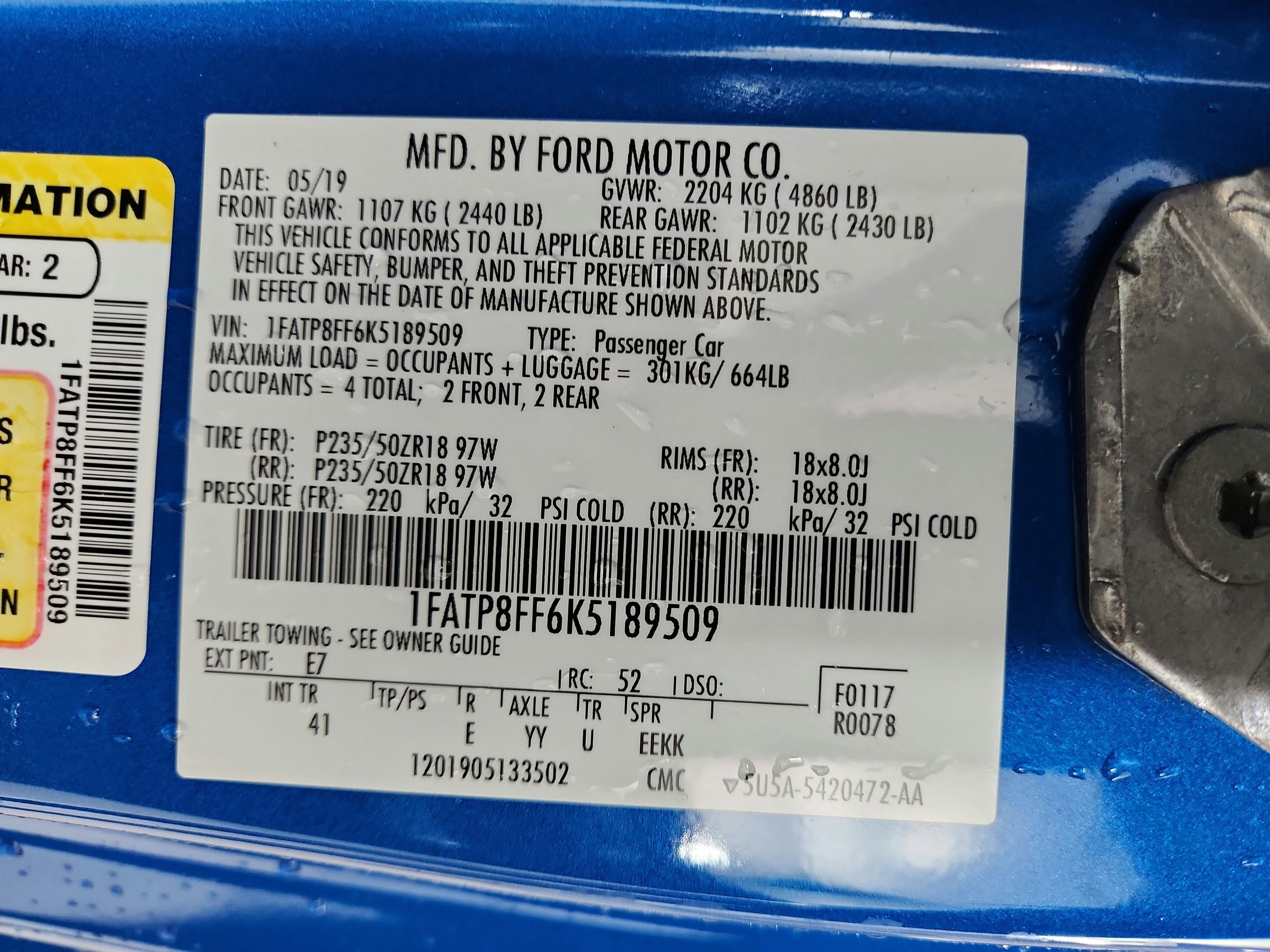 2019 Ford Mustang GT Premium