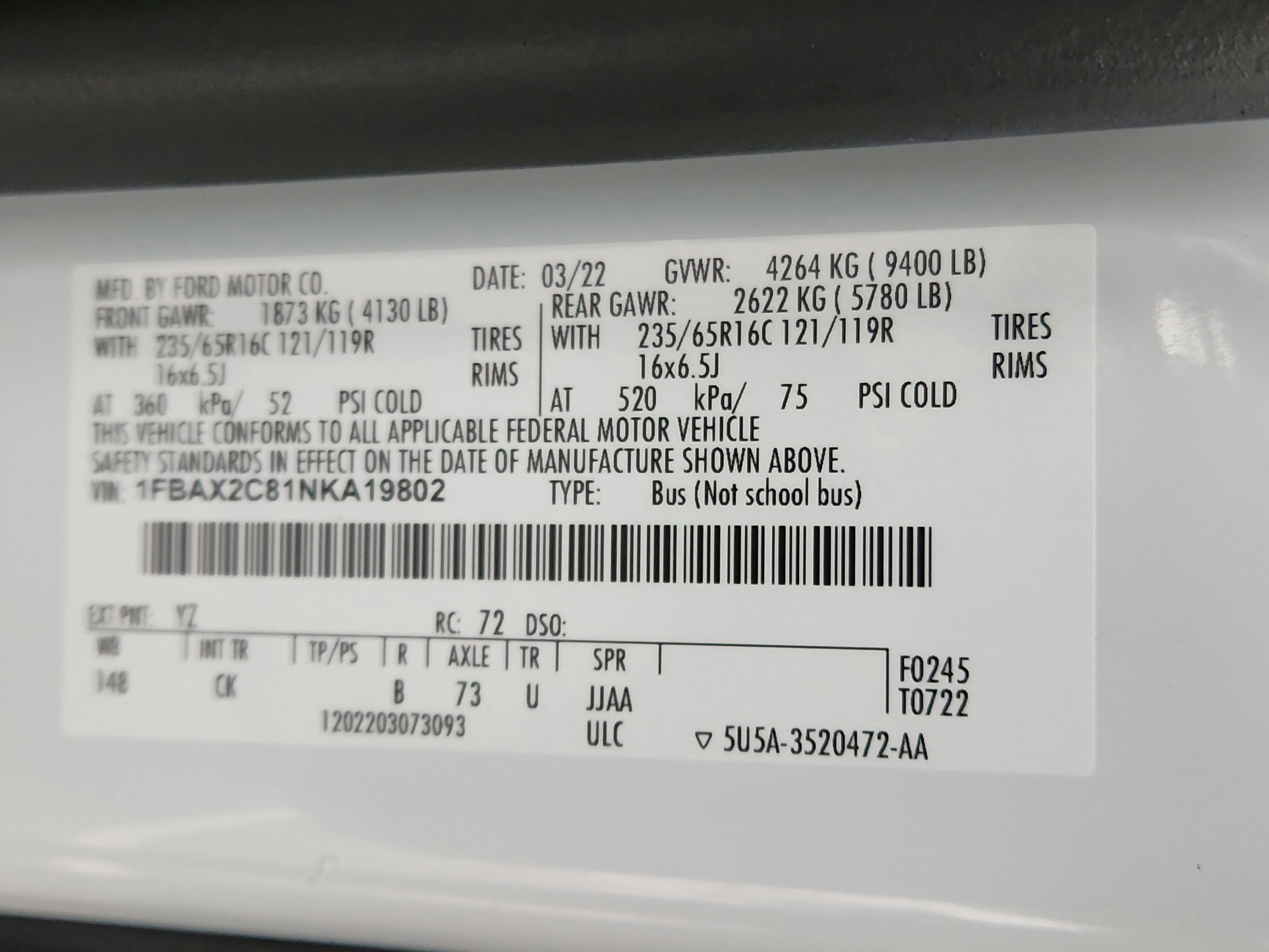 2022 Ford Transit-350 Passenger Van XLT