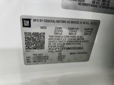 2021 Chevrolet Silverado 1500 Custom Trail Boss