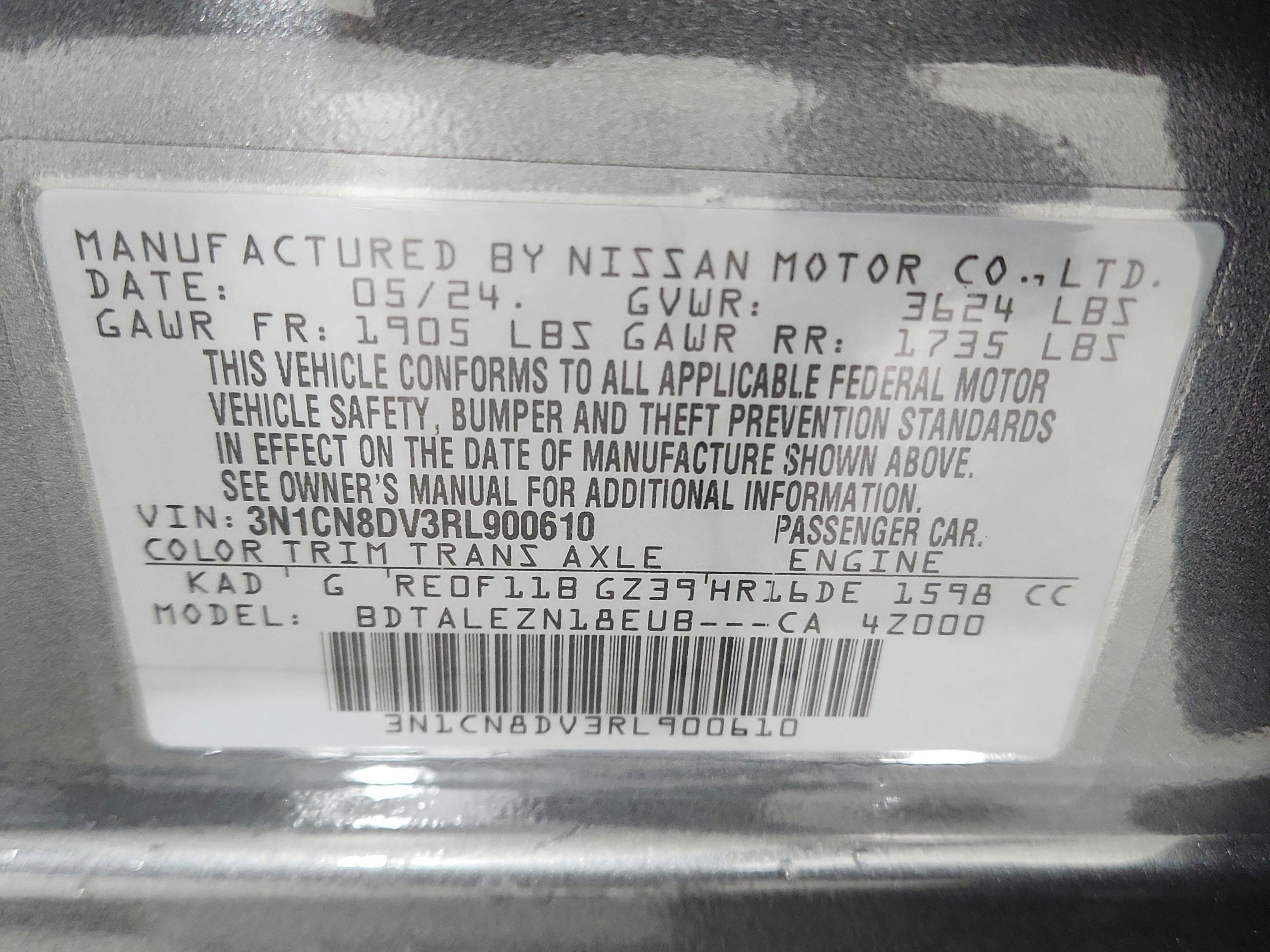 2024 Nissan Versa S