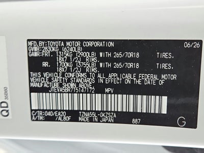 2026 Toyota 4Runner TRD Off Road 4WD