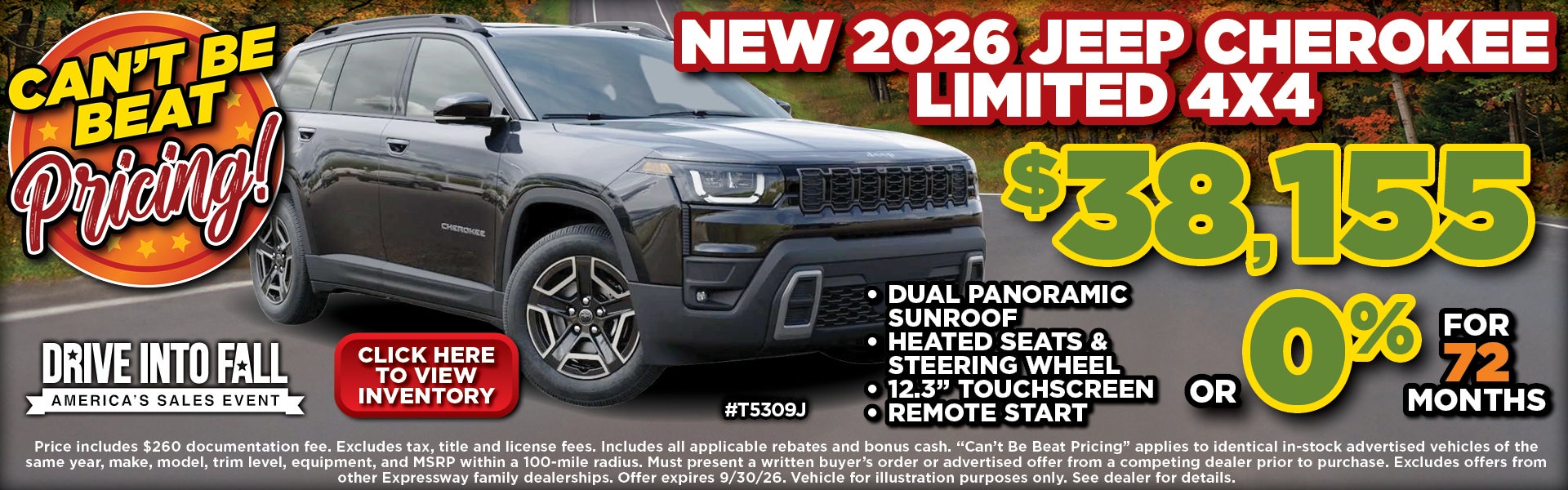 Cherokee purchase/APR